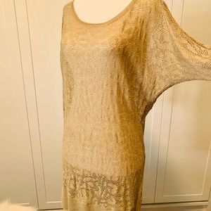 Party blouse/dress in gold lace